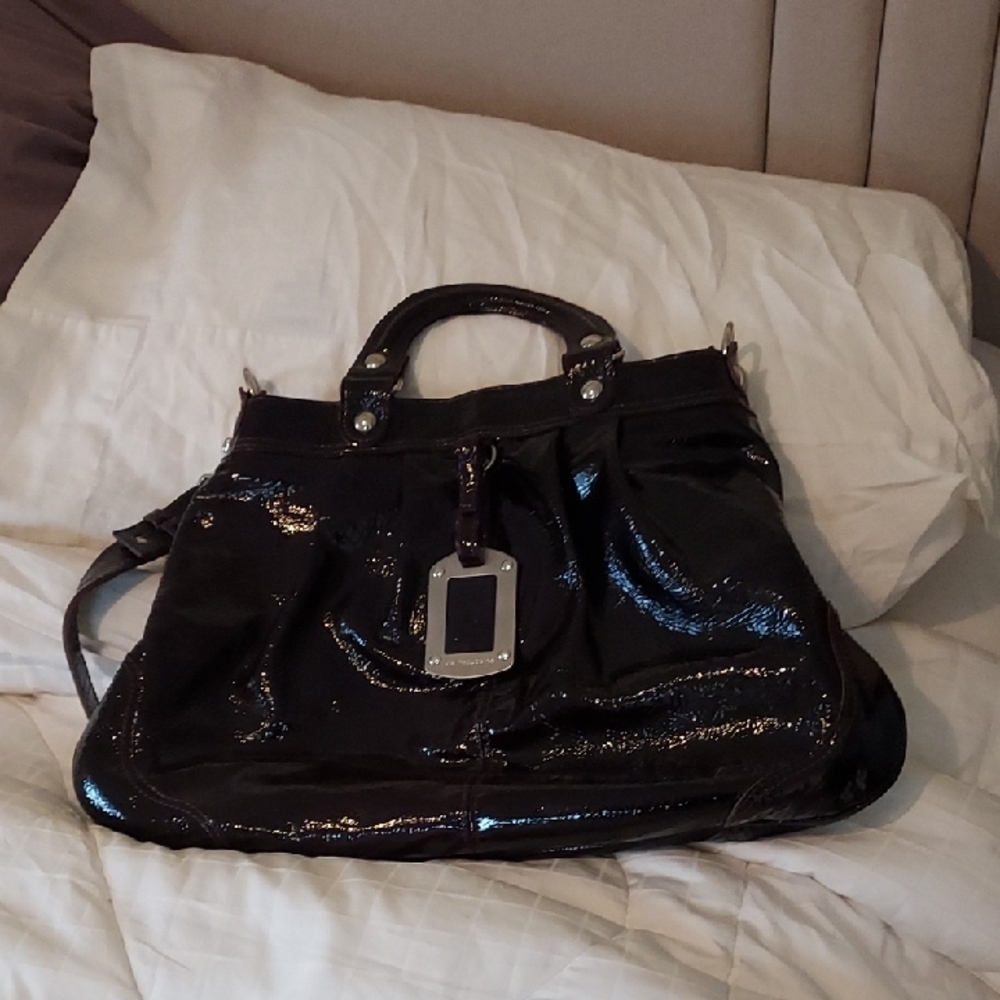 Via Republica Deep Dark Purple Leather Italian Bag